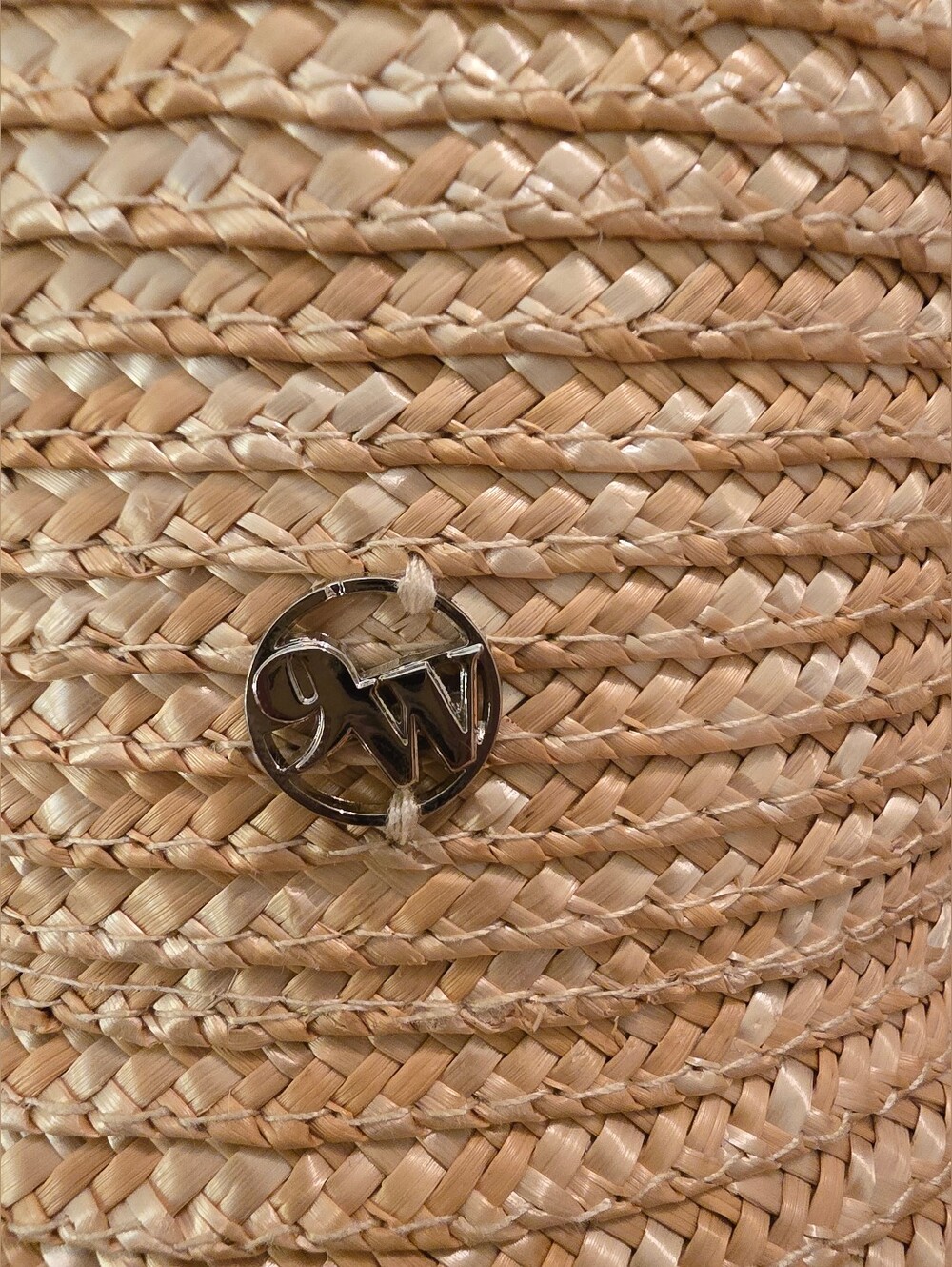Nine West Woven Straw Bucket Hat in Beige SPF50, Adjustable Headband NWT - Picture 4 of 4